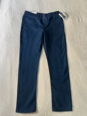 OshKosh B’gosh Girls Size 7 Navy Blue Pull-On Jeggings Jeans NWT Elastic Waist